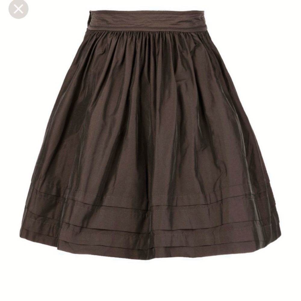 NWOT All Saints Brown Italian Wool Skirt with POCKETS!
